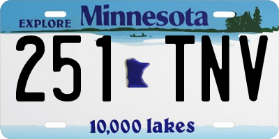 MN license plate 251TNV