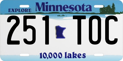 MN license plate 251TOC