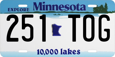 MN license plate 251TOG
