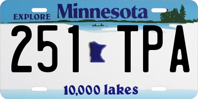 MN license plate 251TPA