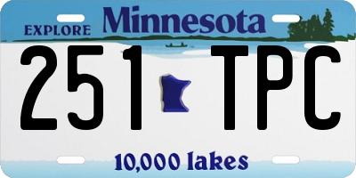 MN license plate 251TPC