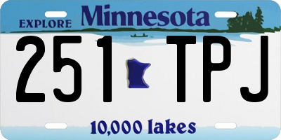 MN license plate 251TPJ