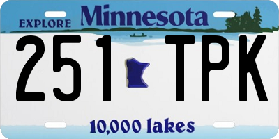 MN license plate 251TPK