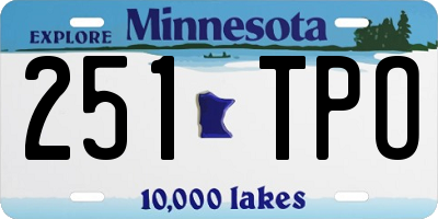 MN license plate 251TPO