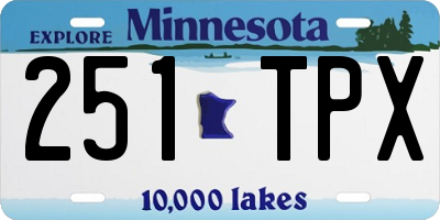 MN license plate 251TPX