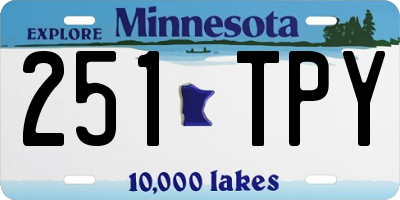 MN license plate 251TPY