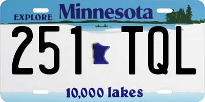MN license plate 251TQL