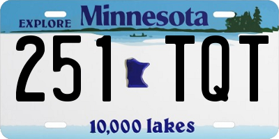 MN license plate 251TQT