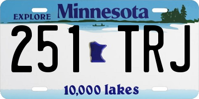 MN license plate 251TRJ
