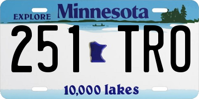 MN license plate 251TRO