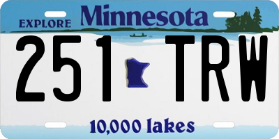 MN license plate 251TRW