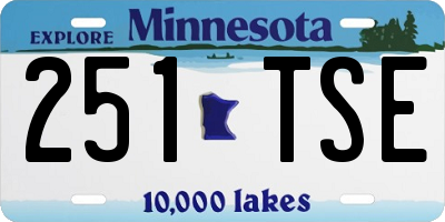 MN license plate 251TSE