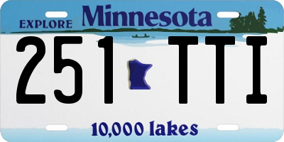 MN license plate 251TTI
