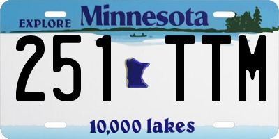 MN license plate 251TTM