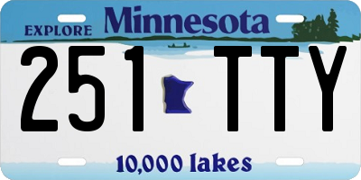 MN license plate 251TTY