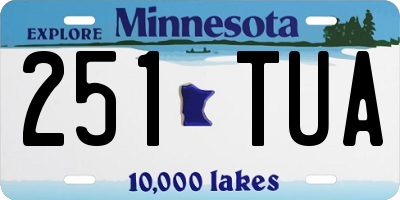 MN license plate 251TUA