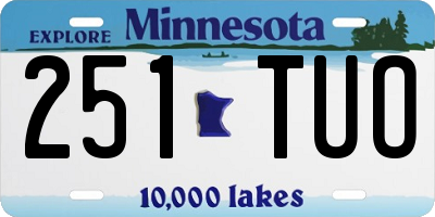 MN license plate 251TUO
