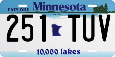 MN license plate 251TUV