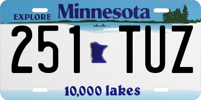 MN license plate 251TUZ