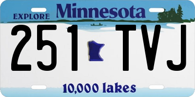 MN license plate 251TVJ