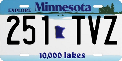 MN license plate 251TVZ