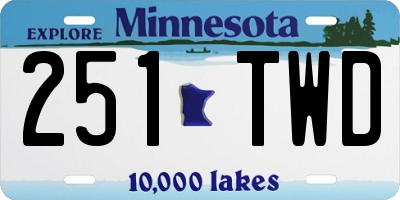 MN license plate 251TWD