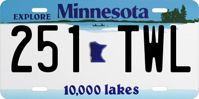 MN license plate 251TWL