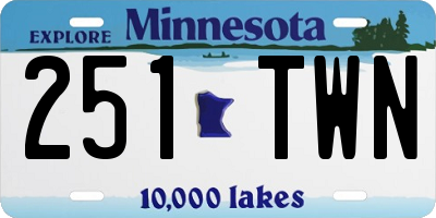 MN license plate 251TWN