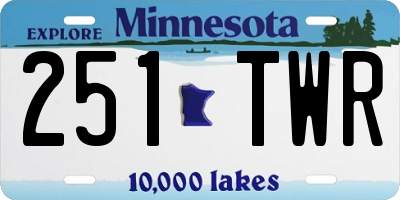 MN license plate 251TWR