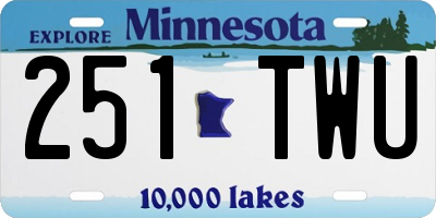 MN license plate 251TWU