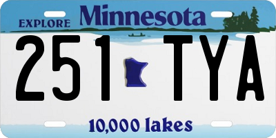 MN license plate 251TYA