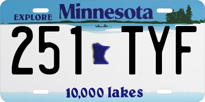 MN license plate 251TYF
