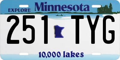 MN license plate 251TYG