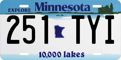 MN license plate 251TYI