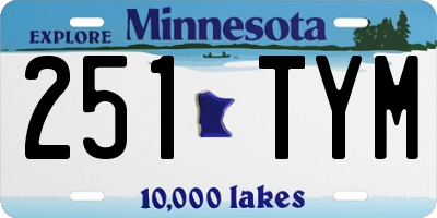 MN license plate 251TYM