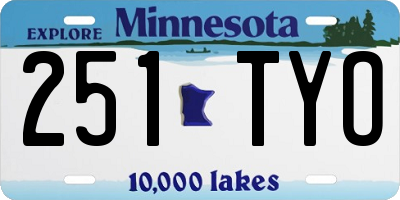MN license plate 251TYO