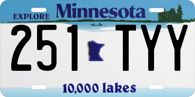 MN license plate 251TYY
