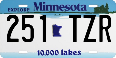 MN license plate 251TZR