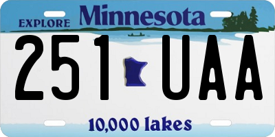MN license plate 251UAA