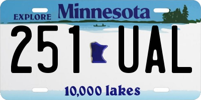 MN license plate 251UAL
