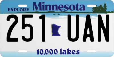 MN license plate 251UAN