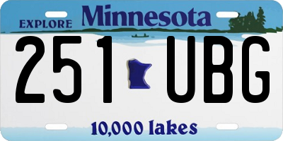 MN license plate 251UBG