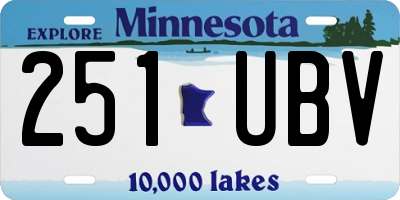 MN license plate 251UBV