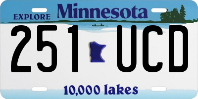 MN license plate 251UCD