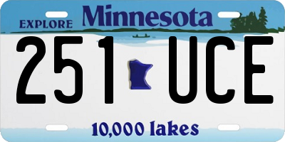 MN license plate 251UCE