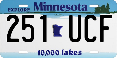 MN license plate 251UCF