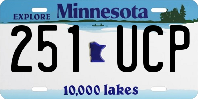 MN license plate 251UCP