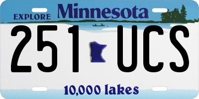 MN license plate 251UCS