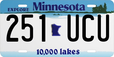 MN license plate 251UCU