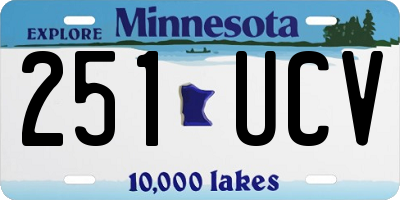 MN license plate 251UCV